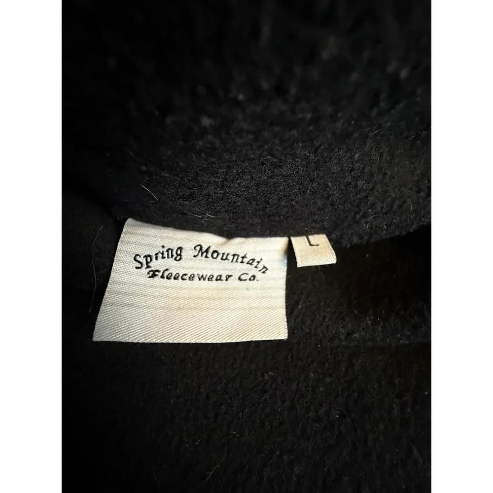Spring Mountain Fleecewear Co. San Francisco California Blk Hoodie Jacket Size L